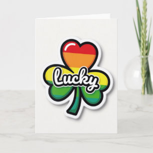 Lucky Shamrock Regenbogenkarte Karte