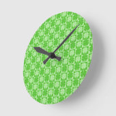 Lucky Shamrock Runde Wanduhr (Winkel)