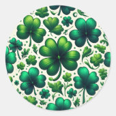 Lucky Shamrock St. Patrick’s Day Aufkleber (Vorderseite)