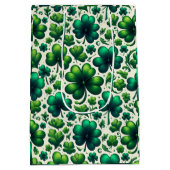 Lucky Shamrock St. Patrick’s Day Gift Bag Mittlere Geschenktüte (Rückseite)