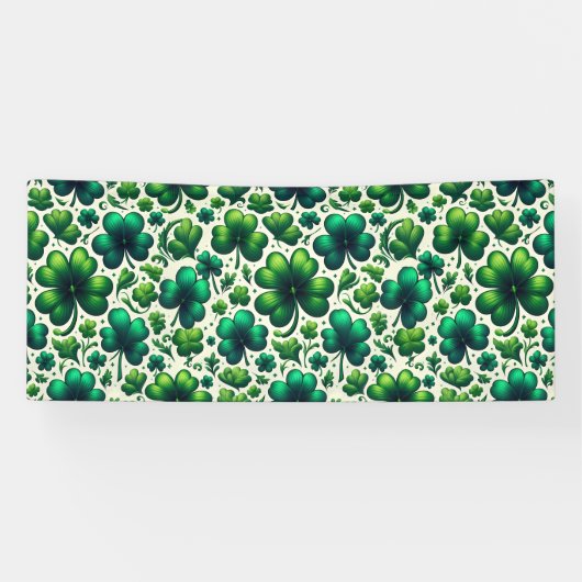 Lucky Shamrock St. Patrick’s Day Party Banner (Horizontal)