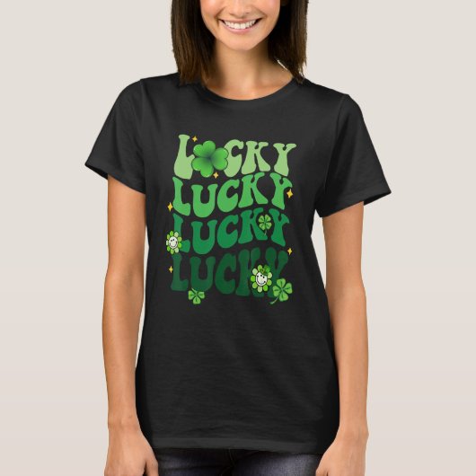 Lucky Shamrock St Patrick's Day Saint Paddy's Rain T-Shirt (Vorderseite)