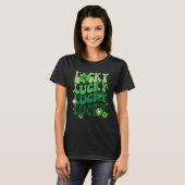 Lucky Shamrock St Patrick's Day Saint Paddy's Rain T-Shirt (Vorne ganz)