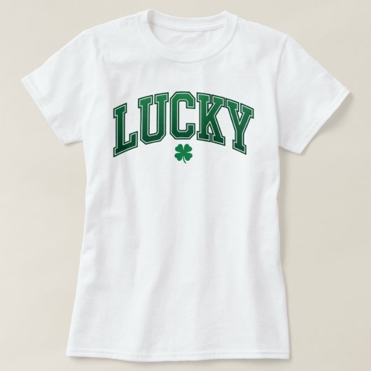Lucky Shamrock Varsity | Retro St Patrick's Day T-Shirt (Design vorne)