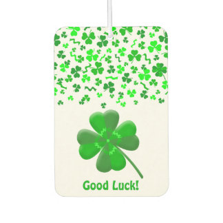 Lucky Shamrocks Confetti Pattern Personalized Autolufterfrischer