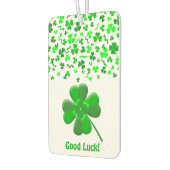 Lucky Shamrocks Confetti Pattern Personalized Autolufterfrischer (Links)