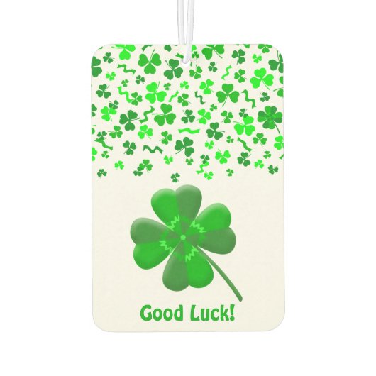 Lucky Shamrocks Confetti Pattern Personalized Autolufterfrischer (Rückseite)
