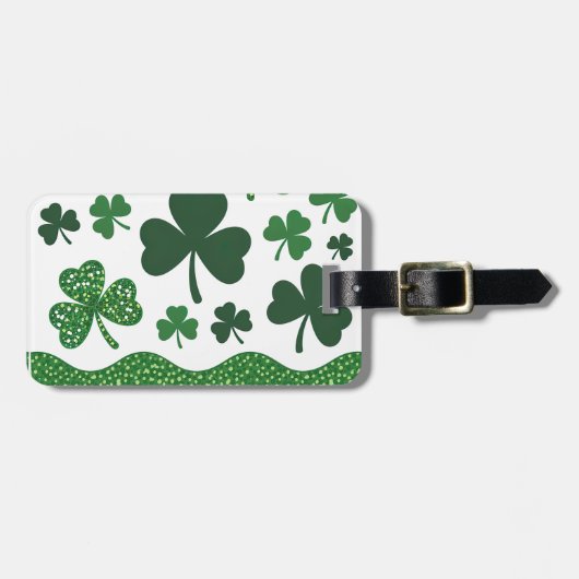 Lucky Shamrocks  Gepäckanhänger (Vorderseite horizontal)