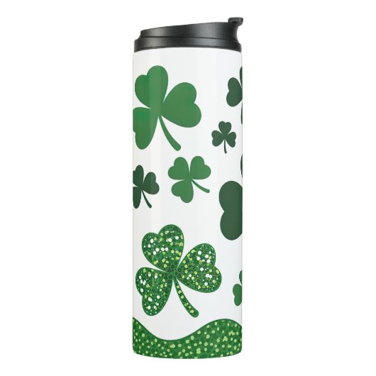 Lucky Shamrocks  Thermosbecher (Nach links gedreht)