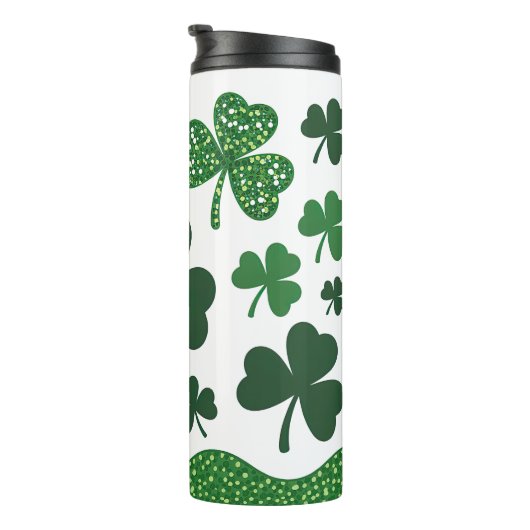 Lucky Shamrocks  Thermosbecher (Nach rechts gedreht)