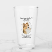 Lucky Sheltie Glas (Vorderseite)