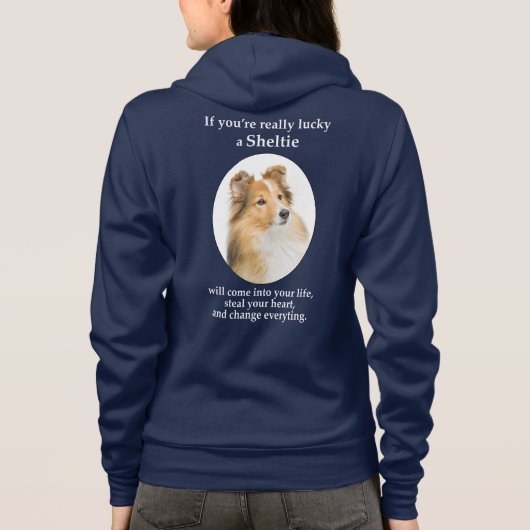 Lucky Sheltie Hoodie (Rückseite)