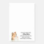 Lucky Sheltie Post-it Klebezettel (Vorderseite)