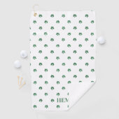 Lucky Shot Mit Monogramm Irish Clovers Golf Handtu Golfhandtuch (Insitu)