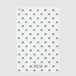 Lucky Shot Mit Monogramm Irish Clovers Golf Handtu Golfhandtuch