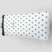 Lucky Shot Mit Monogramm Irish Four Leaf Clovers Golf Headcover (Vorderseite)
