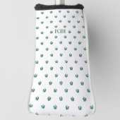 Lucky Shot Mit Monogramm Irish Four Leaf Clovers Golf Headcover (Rotieren 90)