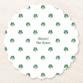 Lucky Shot Painterly Clover Saint Patrick's Day Untersetzer (Vorderseite)