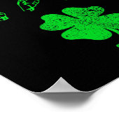 LUCKY Sign Language Deaf Awareness St Patricks Day Poster (Ecke)