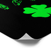 LUCKY Sign Language Deaf Awareness St Patricks Day Poster (Ecke)