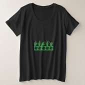 Lucky Sign Language Deaf Irish Kleeblatt ASL Große Größe T-Shirt (Design vorne)