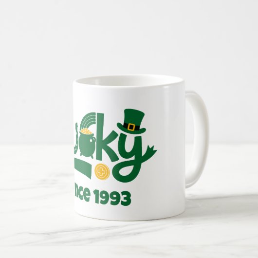 Lucky since Year Kaffeetasse (VorderseiteRechts)