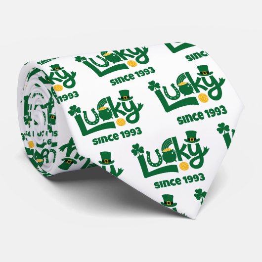 Lucky since Year Krawatte (Gerollt)