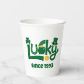 Lucky since Year Pappbecher (Rückseite)