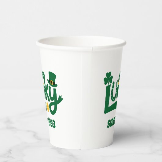 Lucky since Year Pappbecher (Rechts)