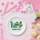 Lucky since Year Pappteller (Party)