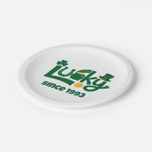 Lucky since Year Pappteller (Schrägansicht)