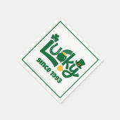 Lucky since Year Serviette (Ecke)