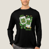 Lucky Six Seven Playing Cards, St Patricks Day Tri-Blend Shirt (Vorderseite)