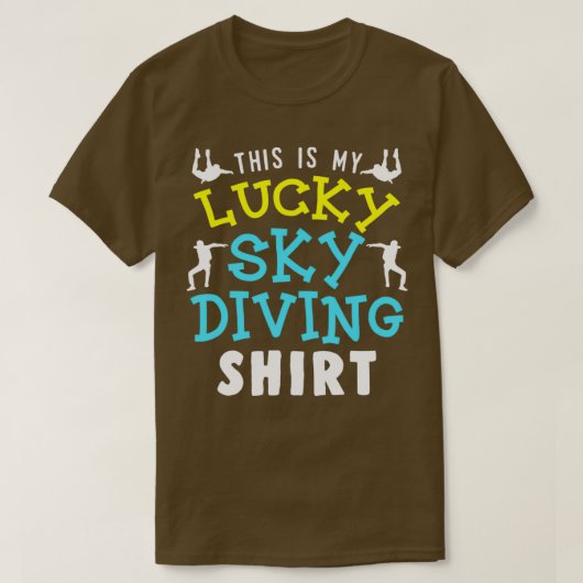 Lucky Skydiving Shirt Funny Parachute (Design vorne)