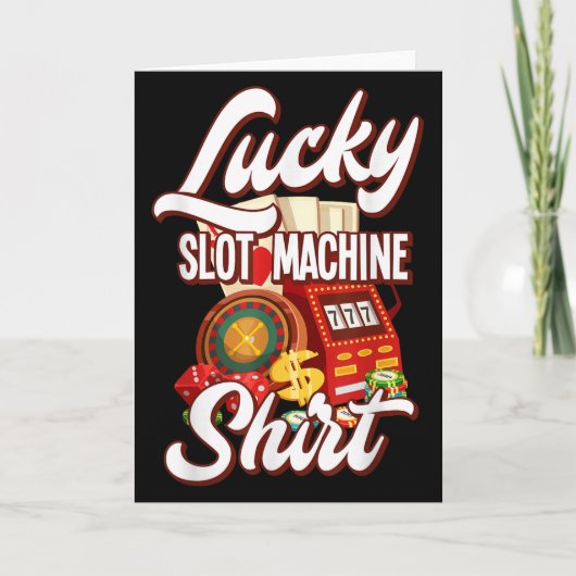 Lucky Slot Machine Casino Las Vegas Gambling Karte (Vorderseite)