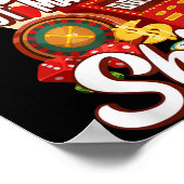 Lucky Slot Machine Casino Las Vegas Gambling Poster (Ecke)