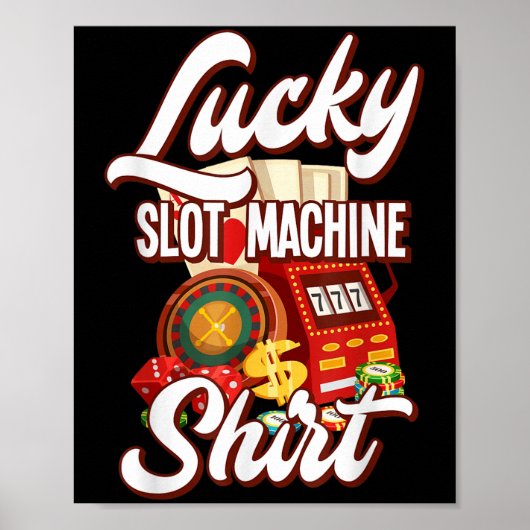 Lucky Slot Machine Casino Las Vegas Gambling Poster (Vorne)