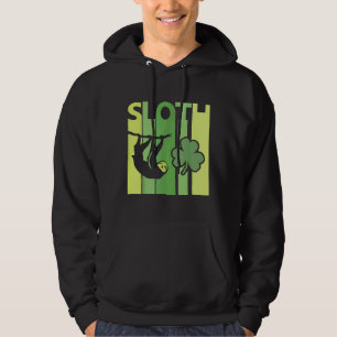 Lucky Sloth St Patrick S Day Irish Vintag Retro S Hoodie