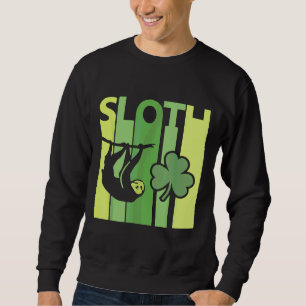 Lucky Sloth St Patrick S Day Irish Vintag Retro S Sweatshirt