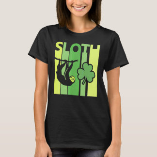 Lucky Sloth St Patrick's Day Irish Vintag Retro S T-Shirt
