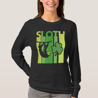Lucky Sloth St Patrick's Day Irish Vintag Retro S T-Shirt