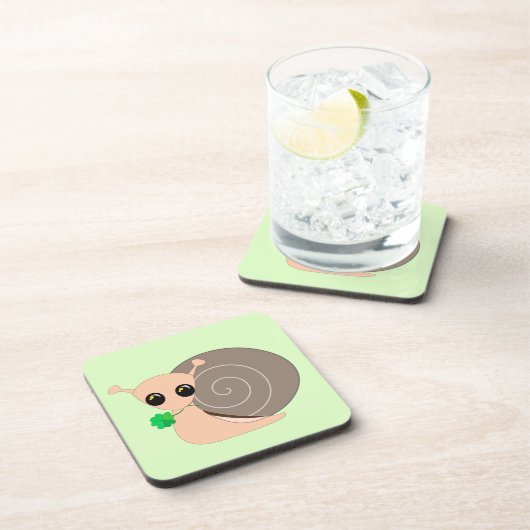 Lucky Snail Getränkeuntersetzer (Rechte Seite)