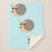Lucky Snail mit Clover Baby Sherpa Blanket Sherpadecke (Vorderseite)