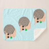Lucky Snail mit Clover Baby Sherpa Blanket Sherpadecke (Vorderseite (Horizontal))