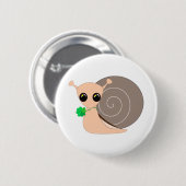 Lucky Snail mit Kleberknopf Button (Vorne & Hinten)