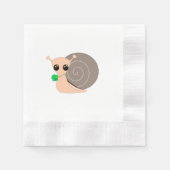 Lucky Snail Napkins - individuell anpassbar Serviette (Vorderseite)