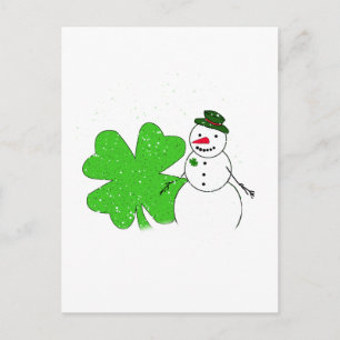 Lucky Snowman Postkarte