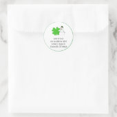 Lucky Snowman Runder Aufkleber (Tasche)