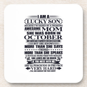 Lucky Son durch eine Phantastische Mama ausgelöst Getränkeuntersetzer