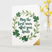 Lucky Spuds Blessing Green Art Card Karte (Gelbe Blume)